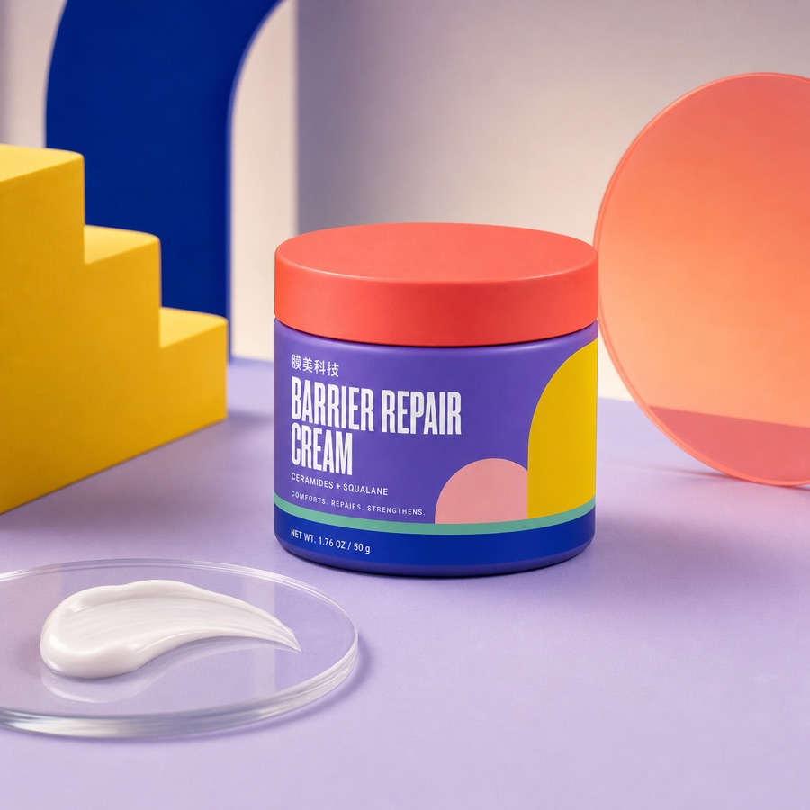 Private label repair face cream product visual