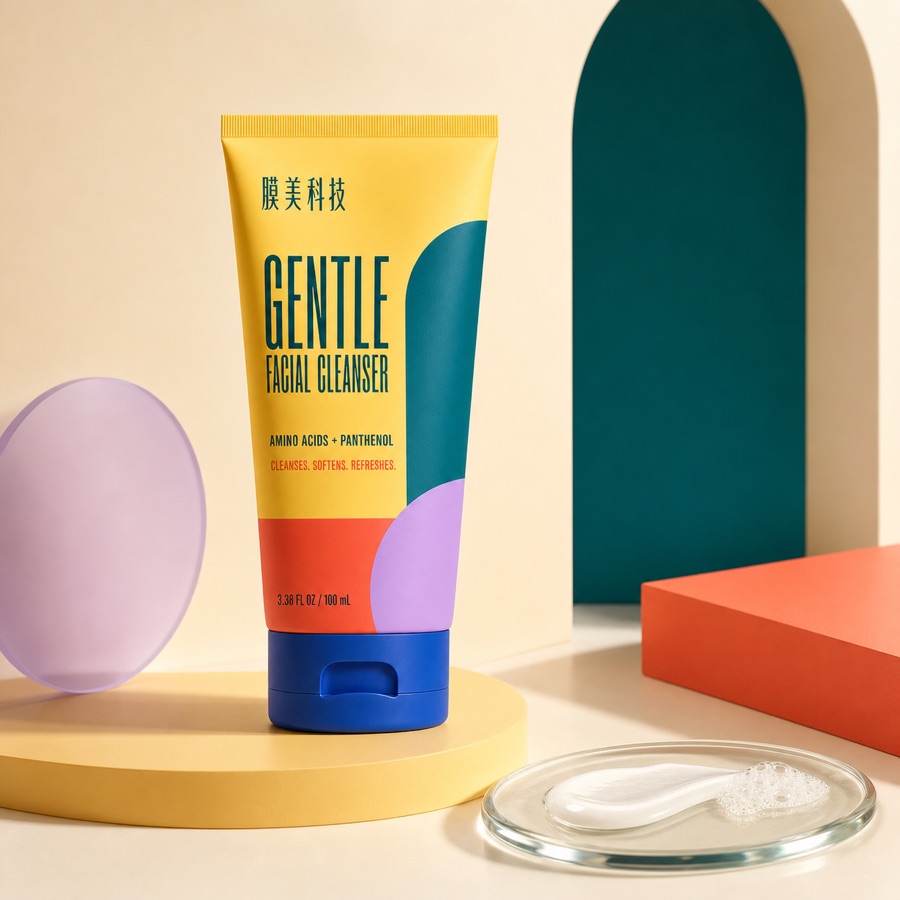Private label gentle facial cleanser product visual