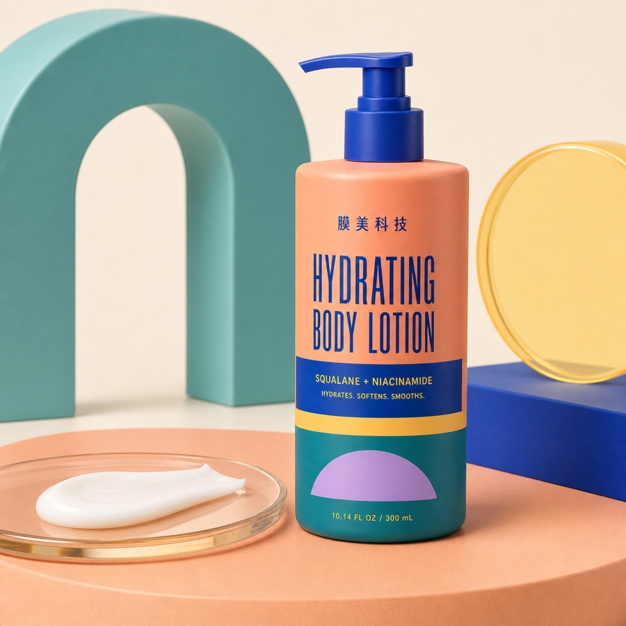 Private label moisturizing body lotion product visual