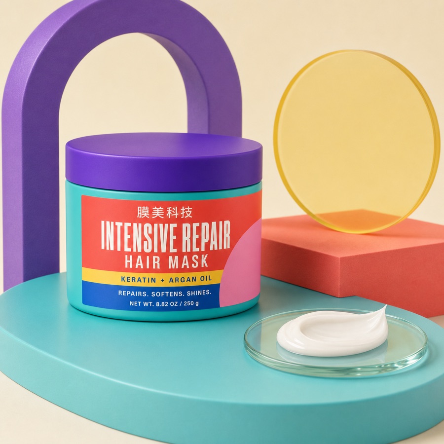 Private label intensive repair hair mask product visual