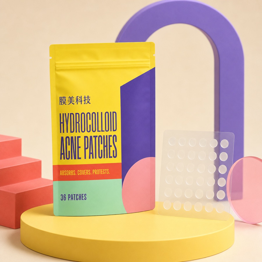 Private label hydrocolloid acne patch product visual